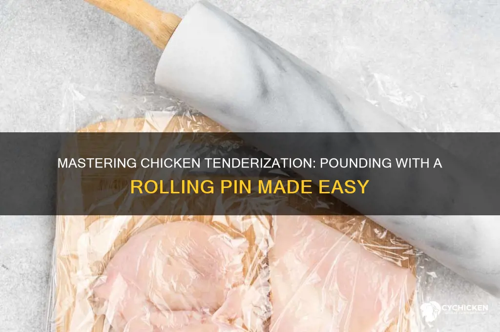 how to pound chicken with rolling pin