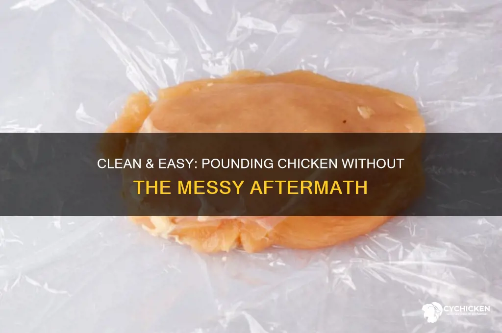 how to pound chicken without making a mess