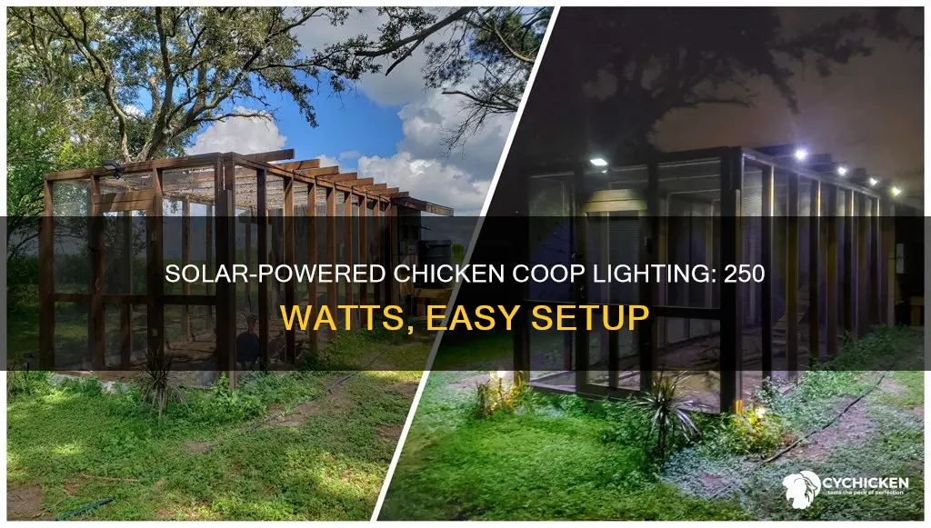 how to power a 250 watt lightfor chicken coopwith solar