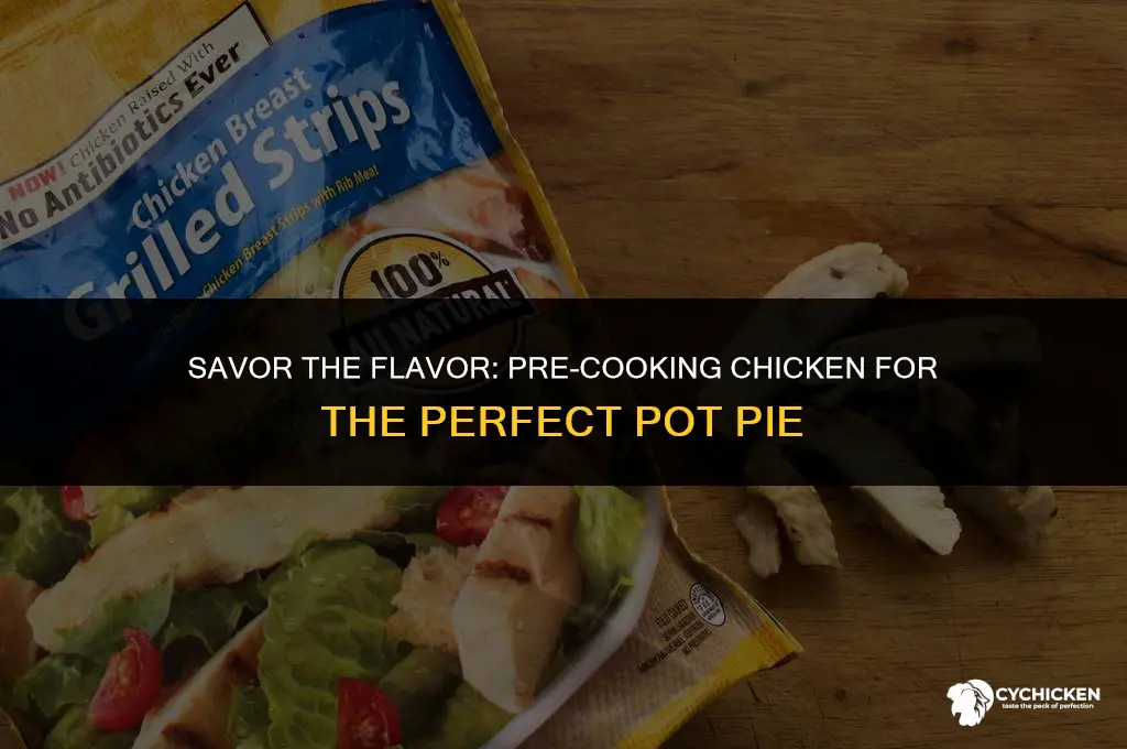 how to pre cook chicken for pot pie