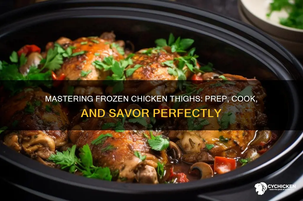 how to prep a n d cook frozen chicken thighs