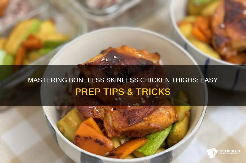 how to prep boneless skinless chicken thighs