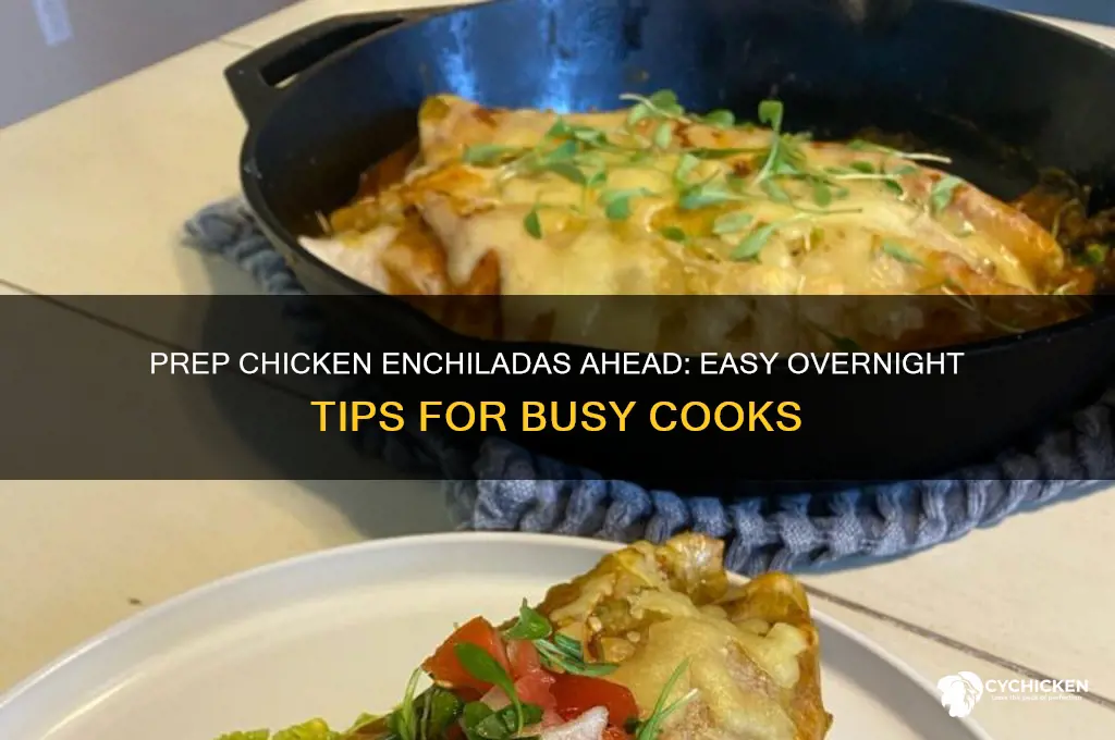 how to prep chicken enchiladas the night before