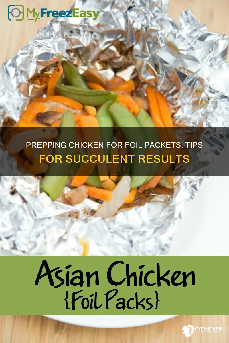 how to prep chicken for a tin foil dinner packet