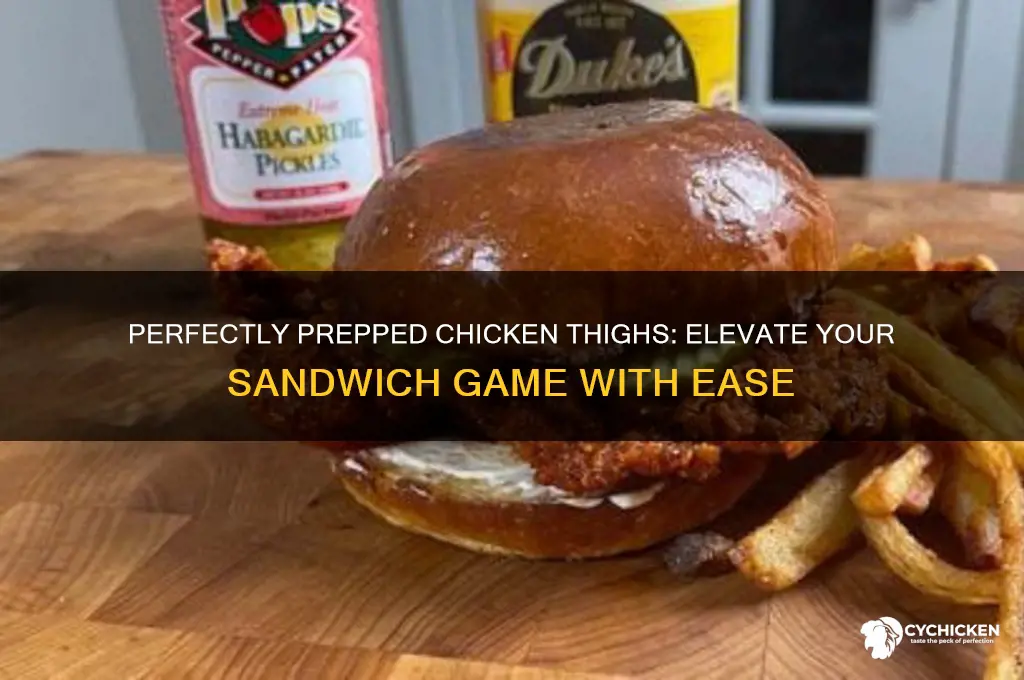 how to prep chicken thigh for a sandwich