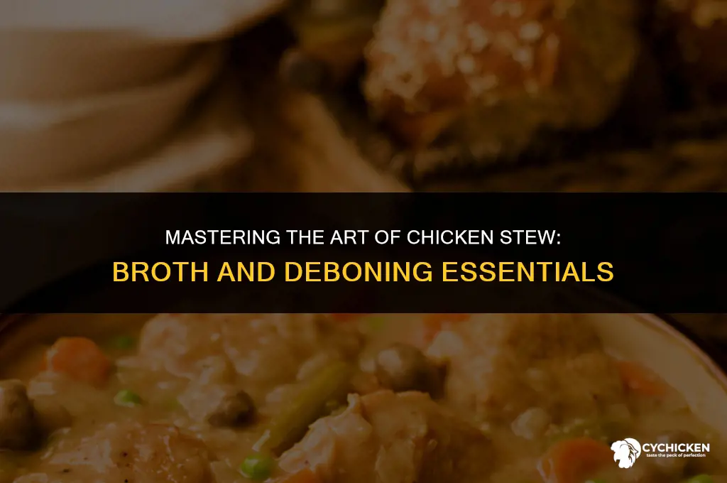 how to prepare broth and debon3d chicken for chicken stew