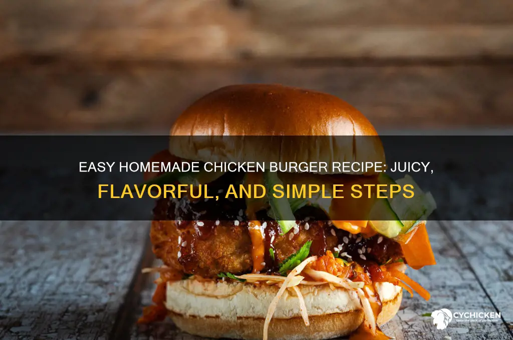 how to prepare chicken burger at home