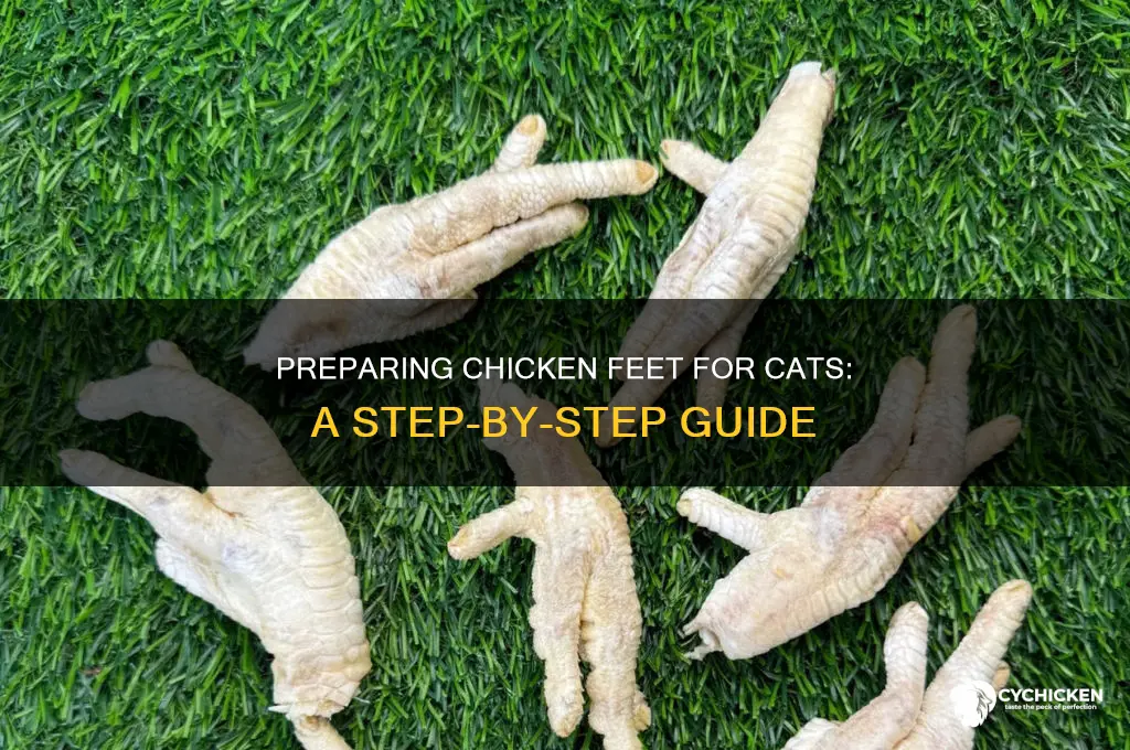 how to prepare chicken feet for cats