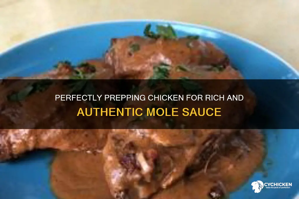 how to prepare chicken for mole sauce