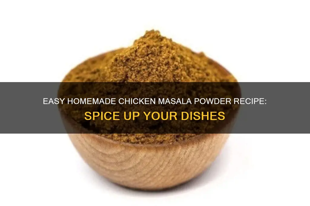 how to prepare chicken masala powder at home
