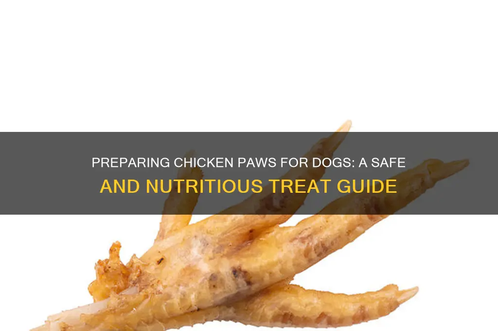 how to prepare chicken paws for dogs