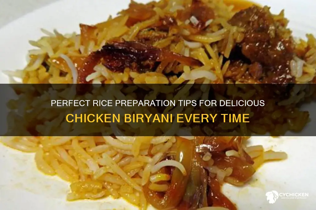 how to prepare rice for chicken biryani