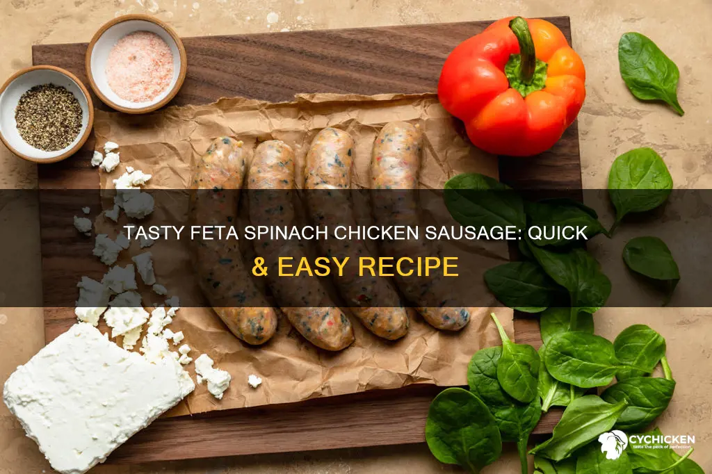 how to prepare uncooked feta spinach and chicken sausage
