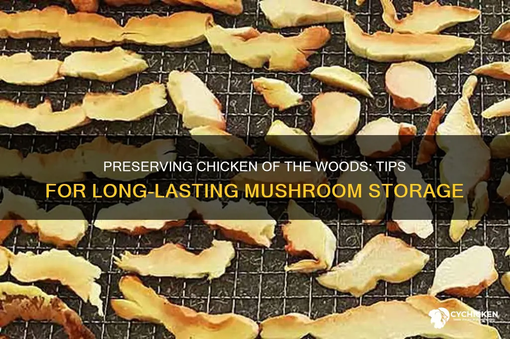 how to preserve chicken of the woods mushrooms
