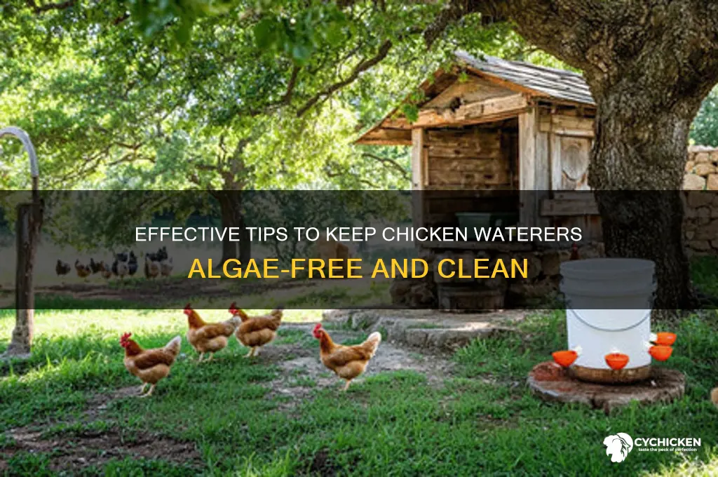 how to prevent algae in chicken waterer