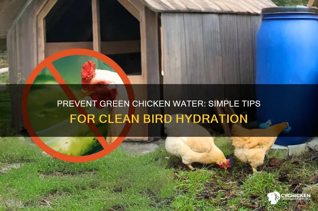 how to prevent chicken waters turning greem