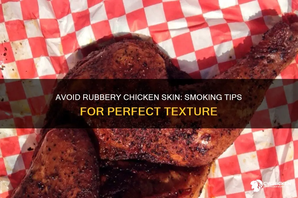 how to prevent rubbery chicken skin when smoking