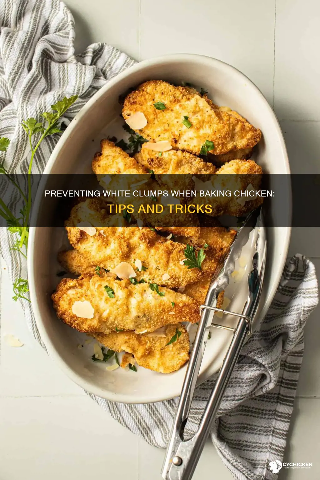 how to prevent the white clumps when baking chicken