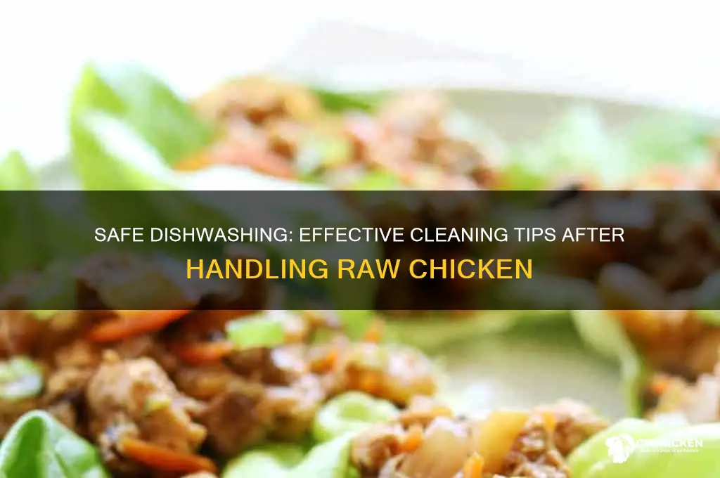 how to properly clean dishes after raw chicken