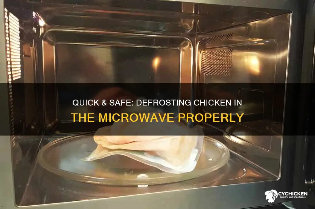 how to properly defrost chicken in the microwave