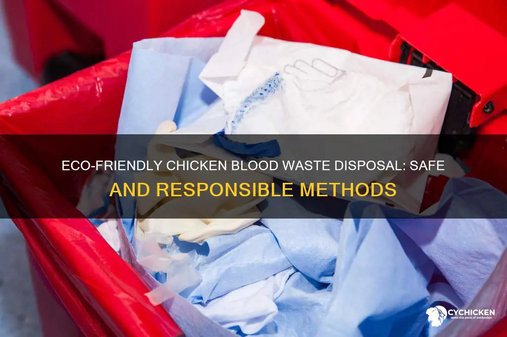 how to properly dispose of chicken blood waste