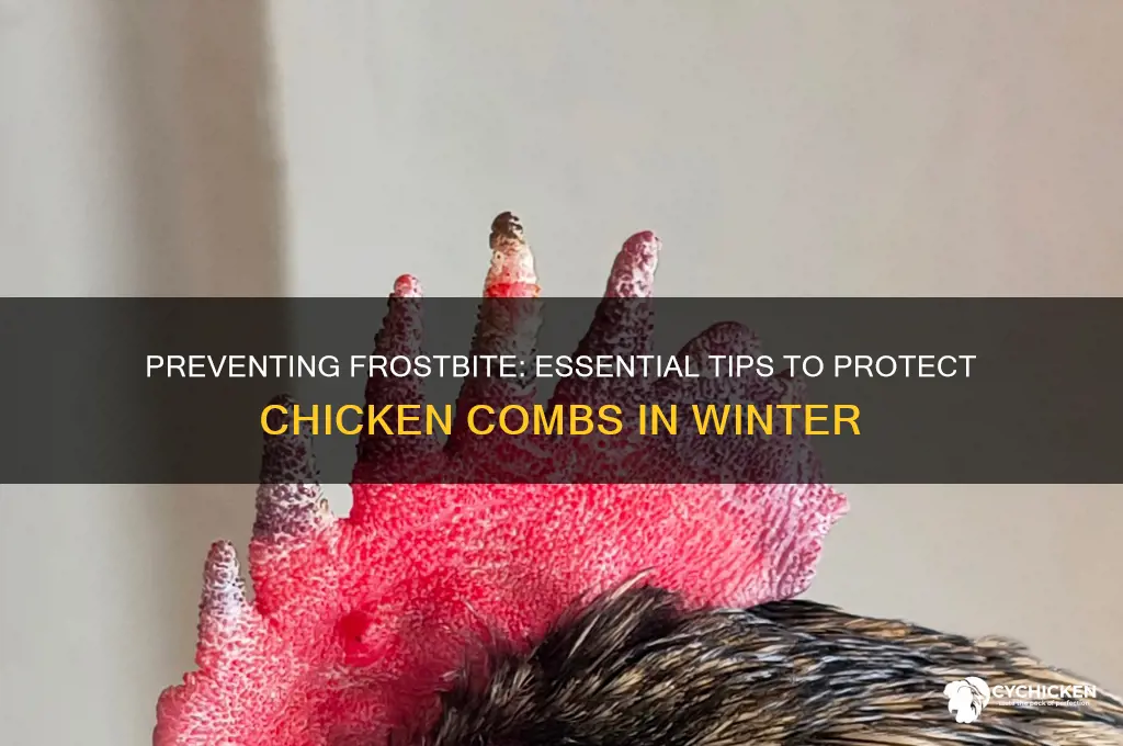 how to protrct chicken combs from frostbite