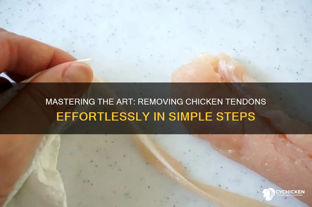 how to pull the tendon out of chicken