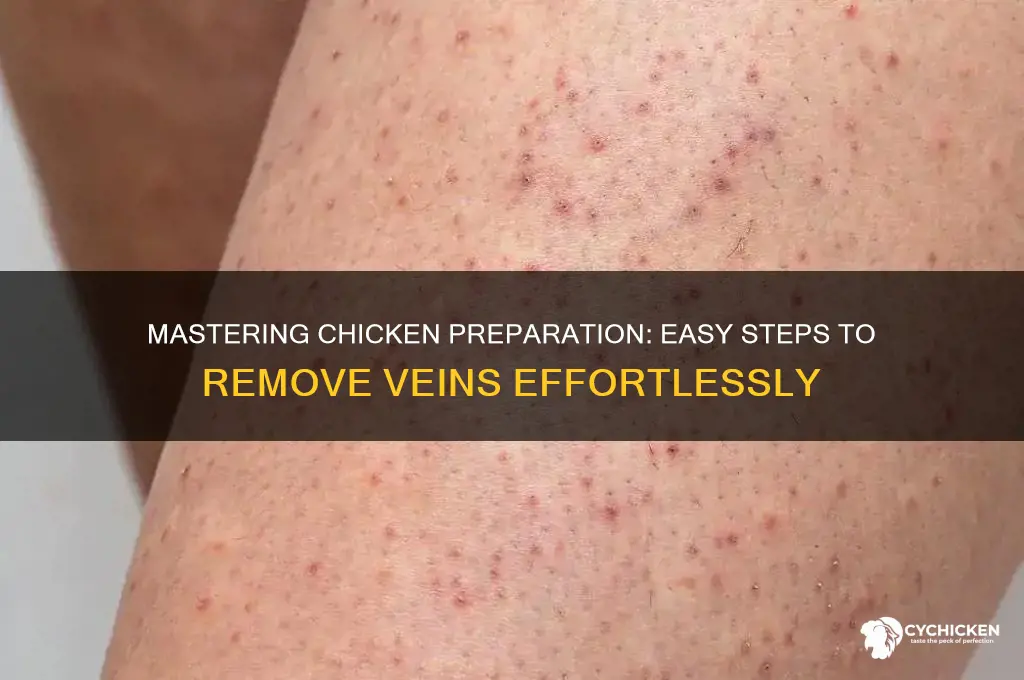 how to pull vein out of chicken