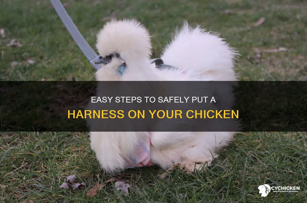 how to put a chicken harness on