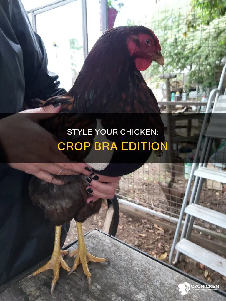 how to put a crop bra on a chicken
