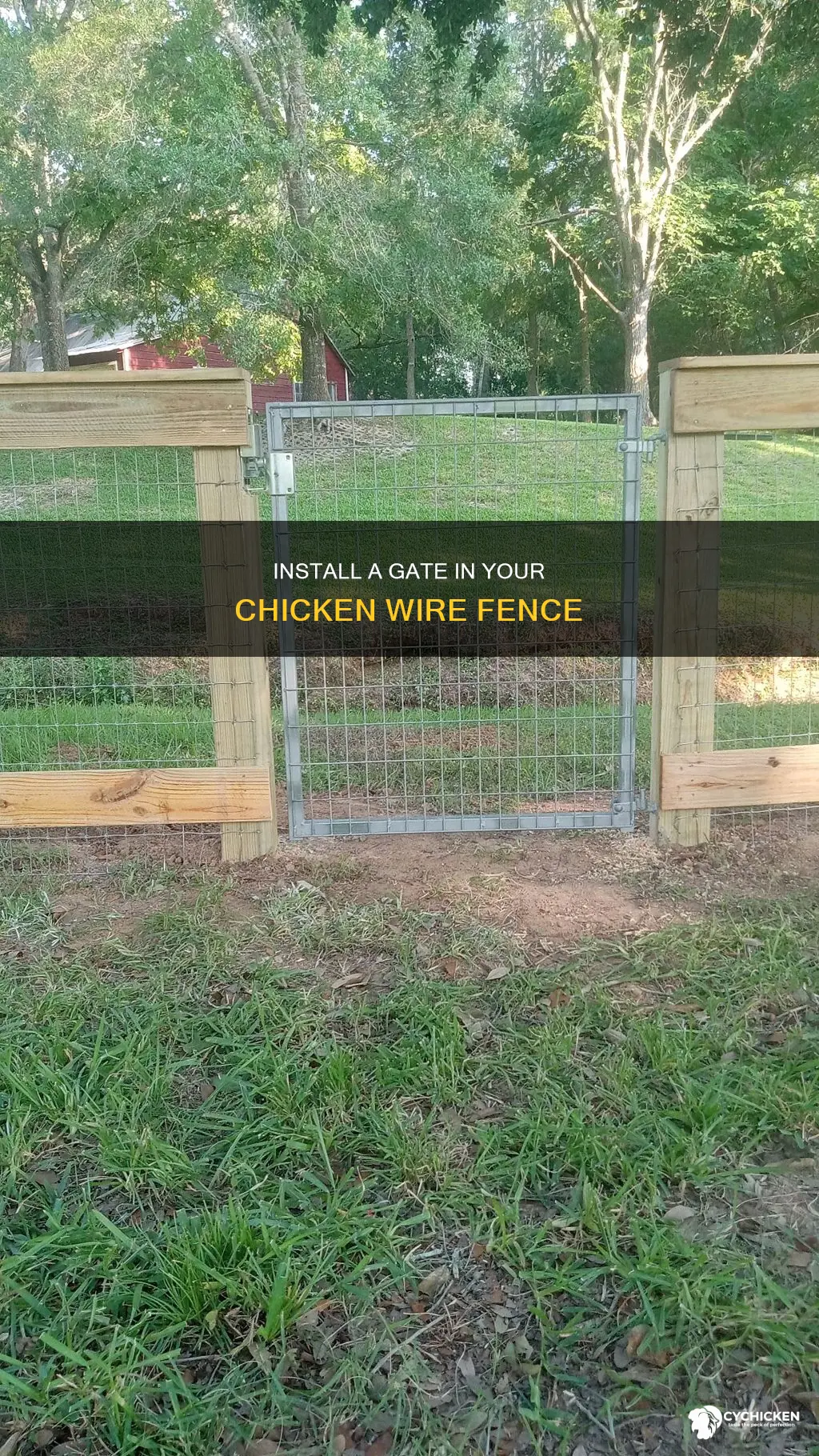 how to put a gate in a chicken wire fence
