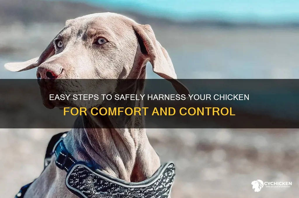 how to put a harness on a chicken