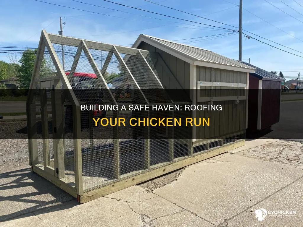 how to put a roof on a chicken run
