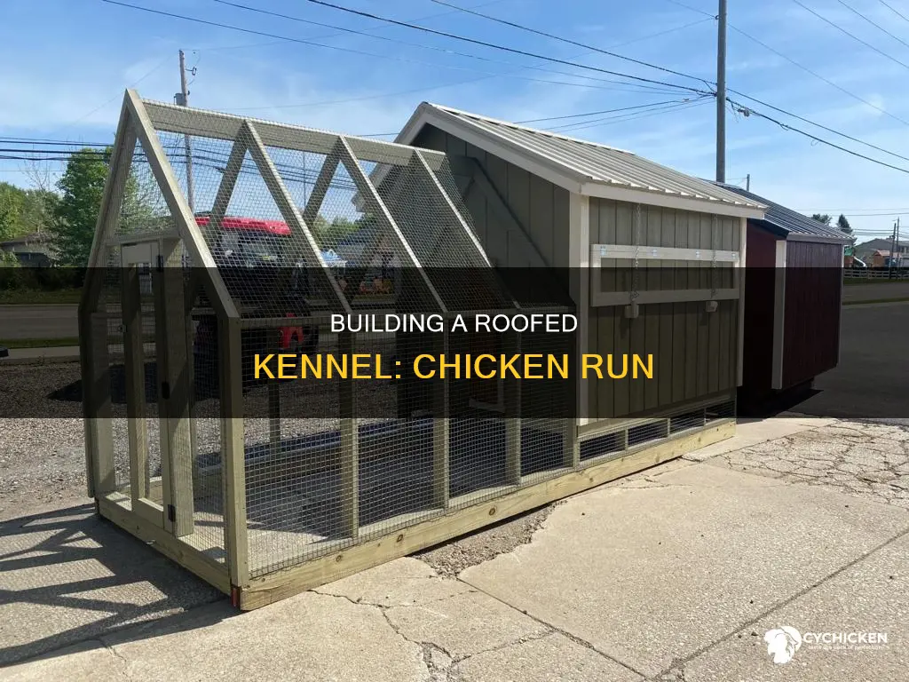 how to put a roof on chicken run dog kennel
