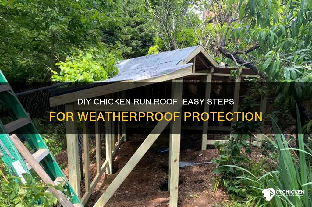 how to put a roof on chicken run