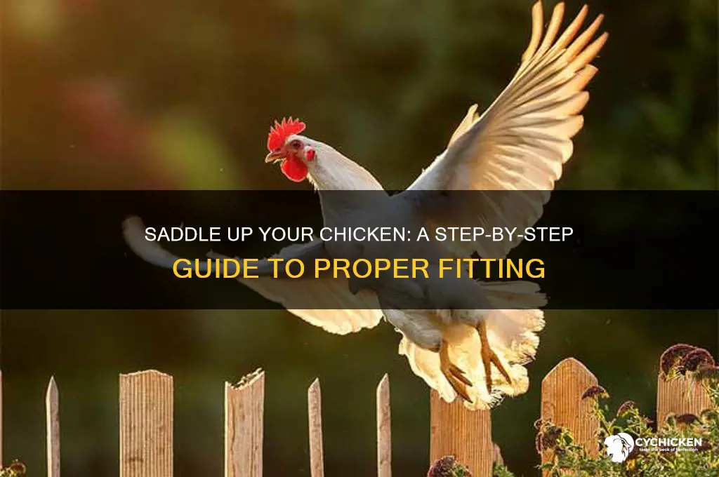 how to put a saddle on a chicken