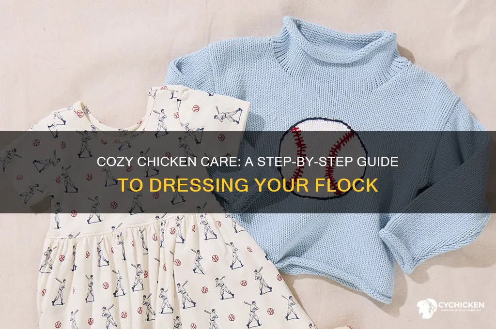 how to put a sweater on a chicken