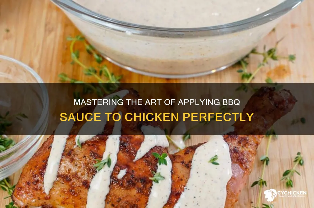 how to put barbeque sauce on chicken