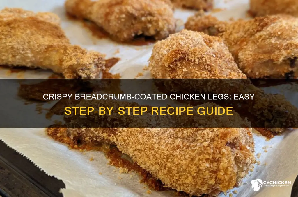 how to put breadcrumbs on chicken legs