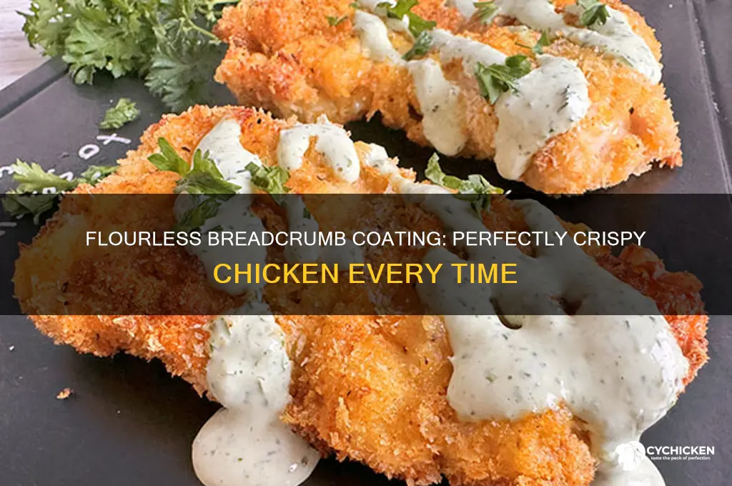 how to put breadcrumbs on chicken without flour