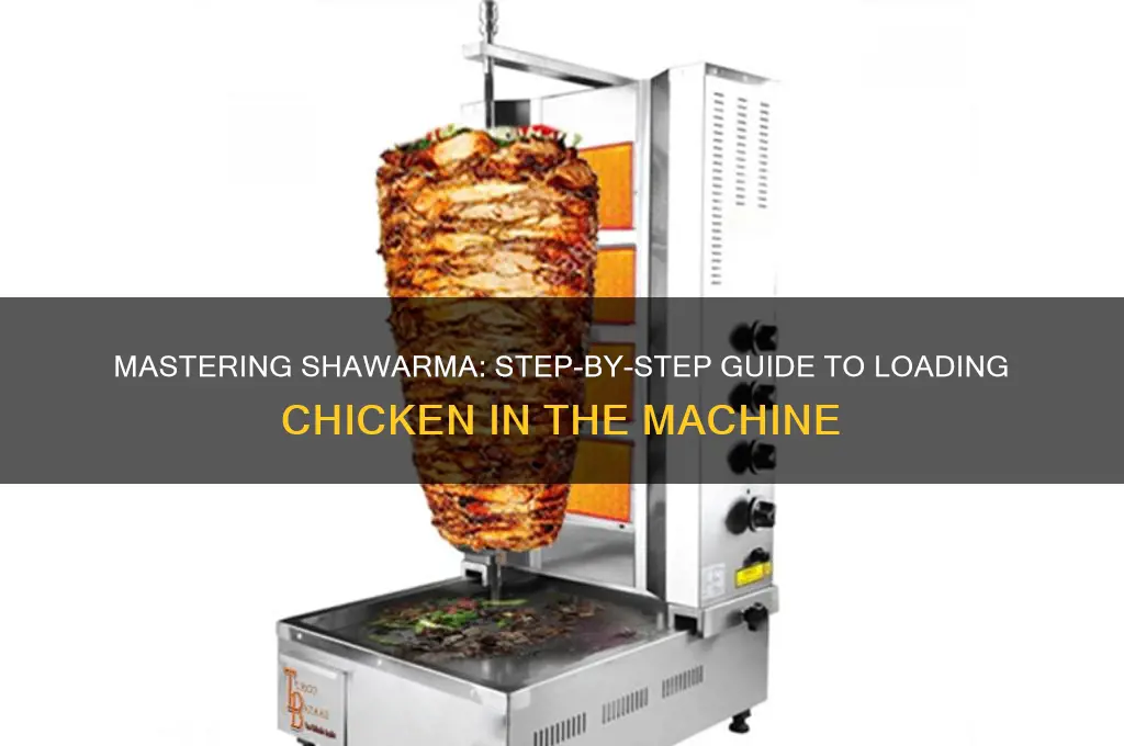 how to put chicken in shawarma machine