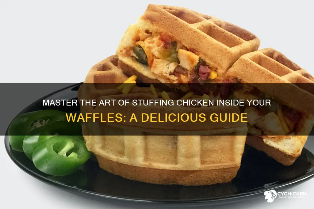 how to put chicken inside my waffle