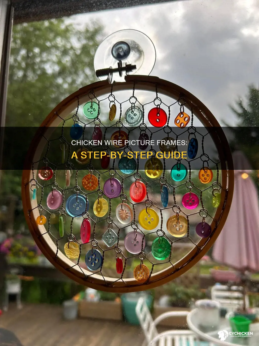 how to put chicken wire in a picture frame