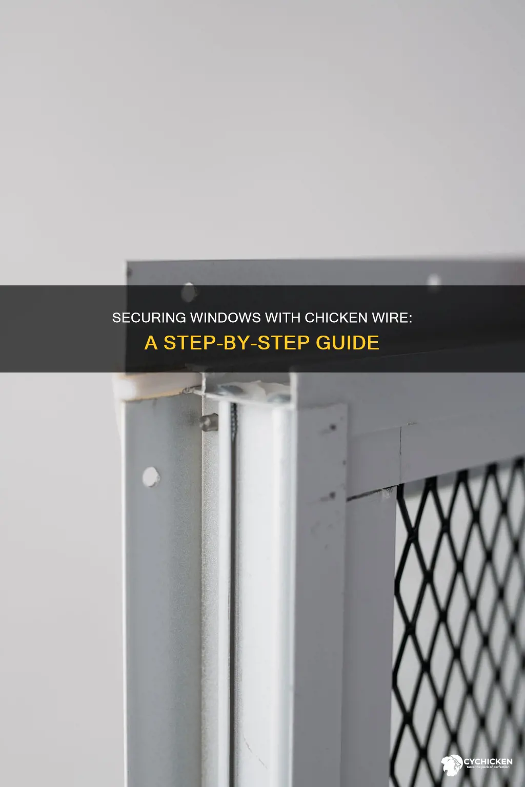 how to put chicken wire in a window frame