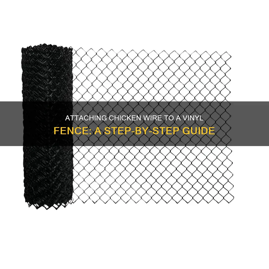 how to put chicken wire on a vinyl fence