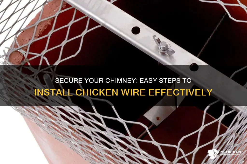 how to put chicken wire on chimney