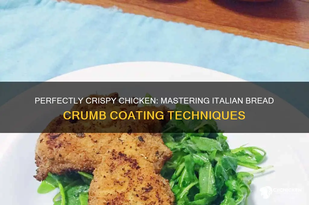 how to put italian bread crumbs on chicken