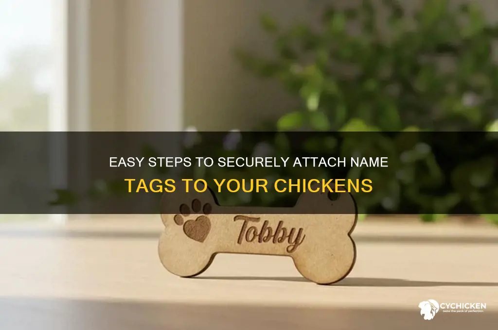 how to put name tag on chicken