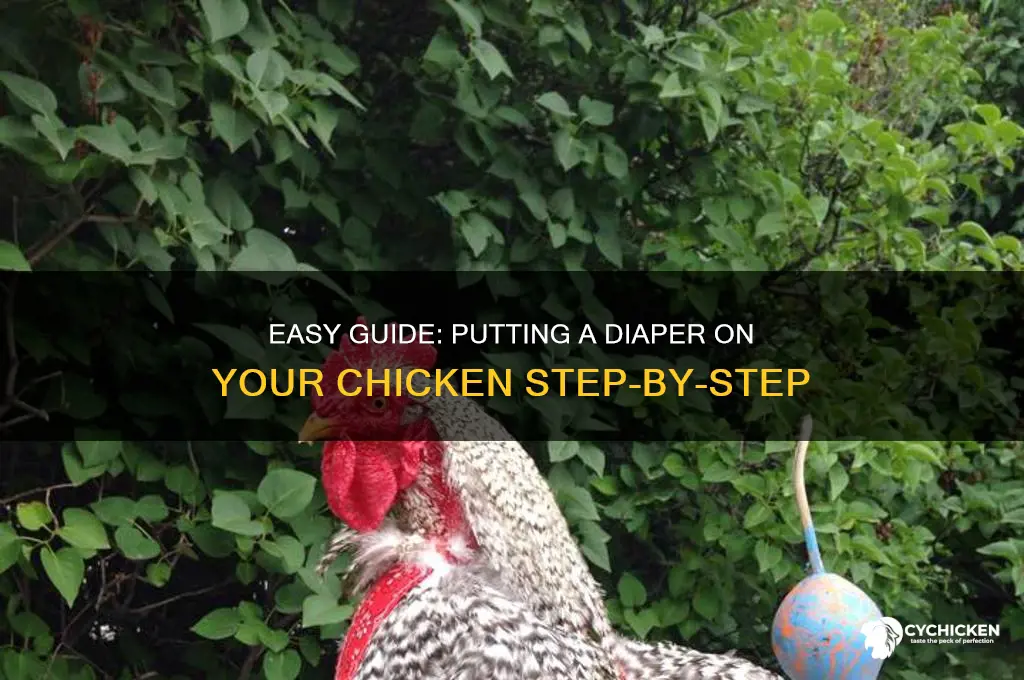 how to put on a chicken diaper