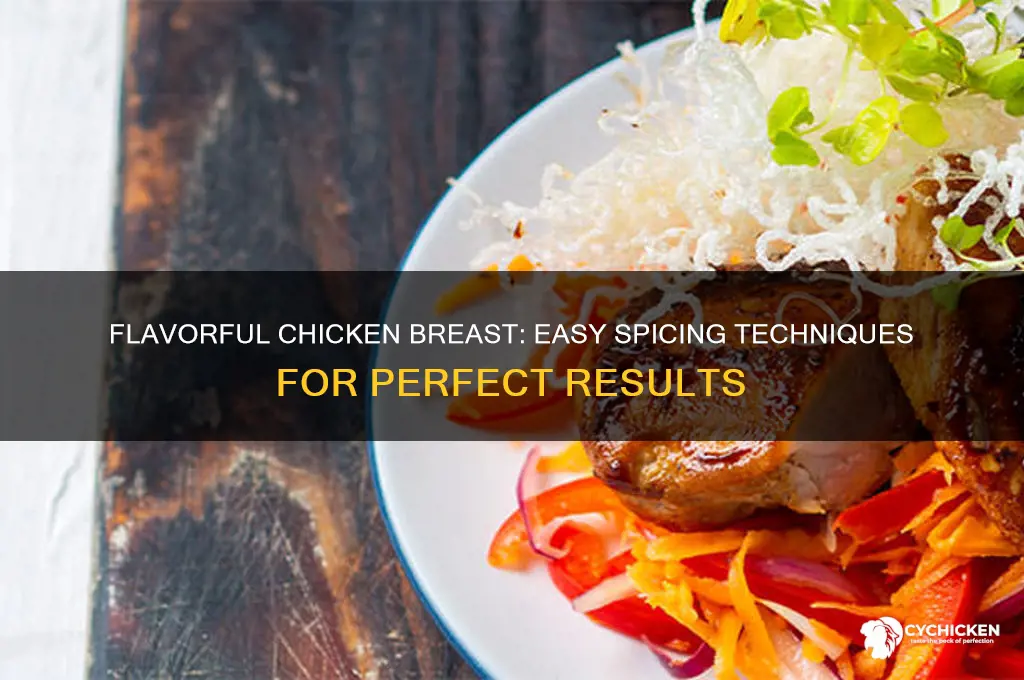 how to put spice on chicken breaat